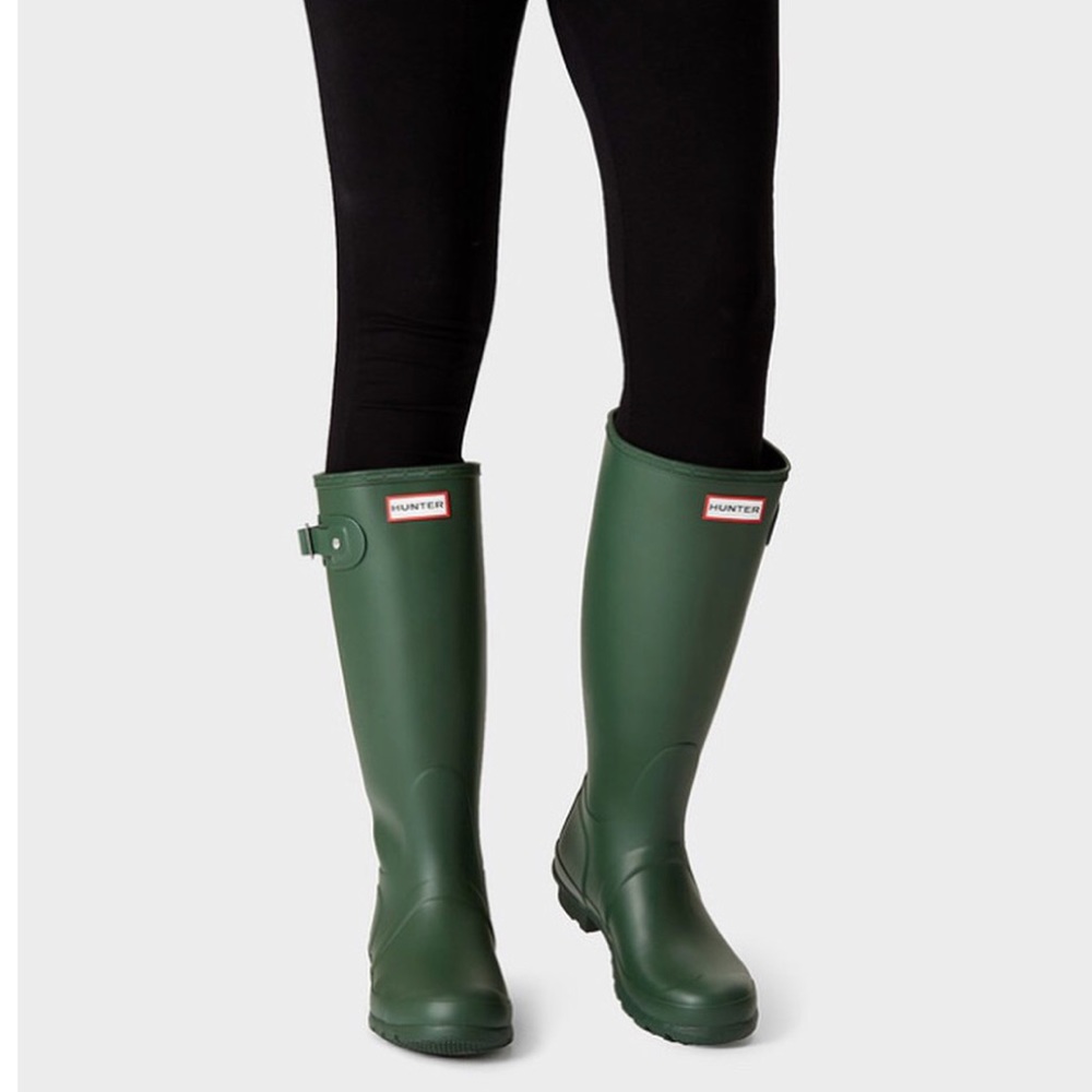 Hunter Green Tall Rain Boots